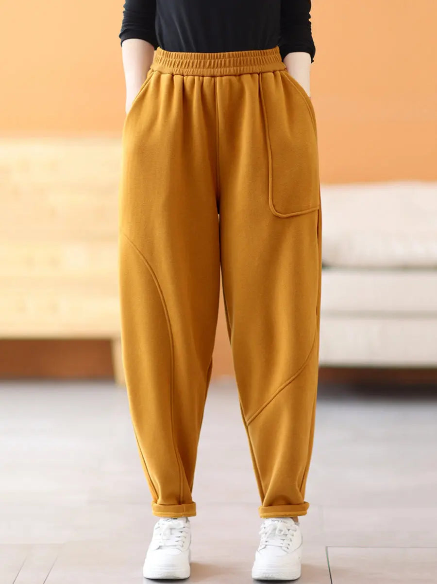 Fleece-lined Harem Pants