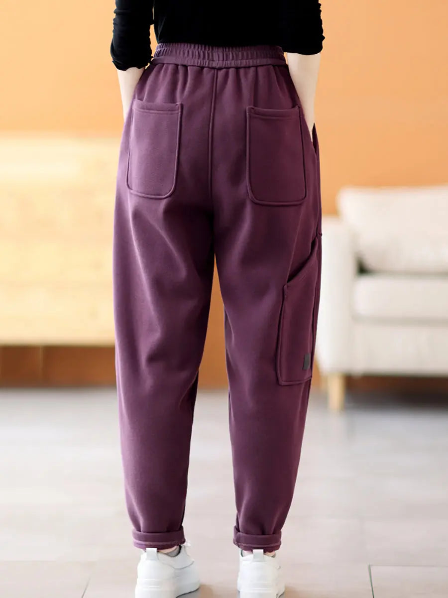 Fleece-lined Harem Pants