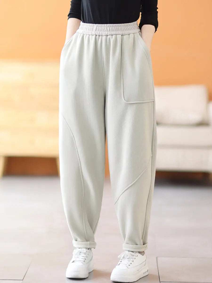 Fleece-lined Harem Pants