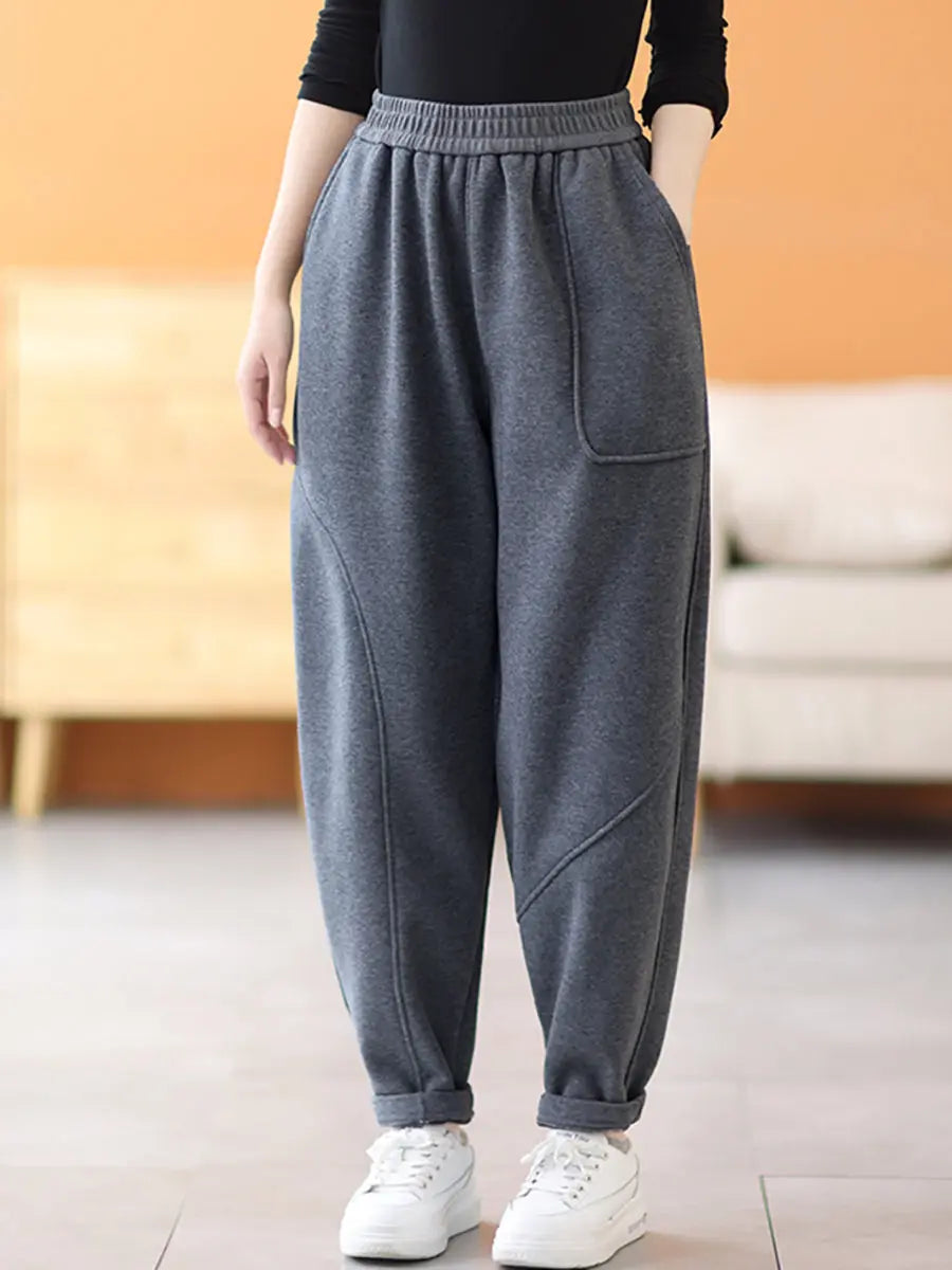 Fleece-lined Harem Pants