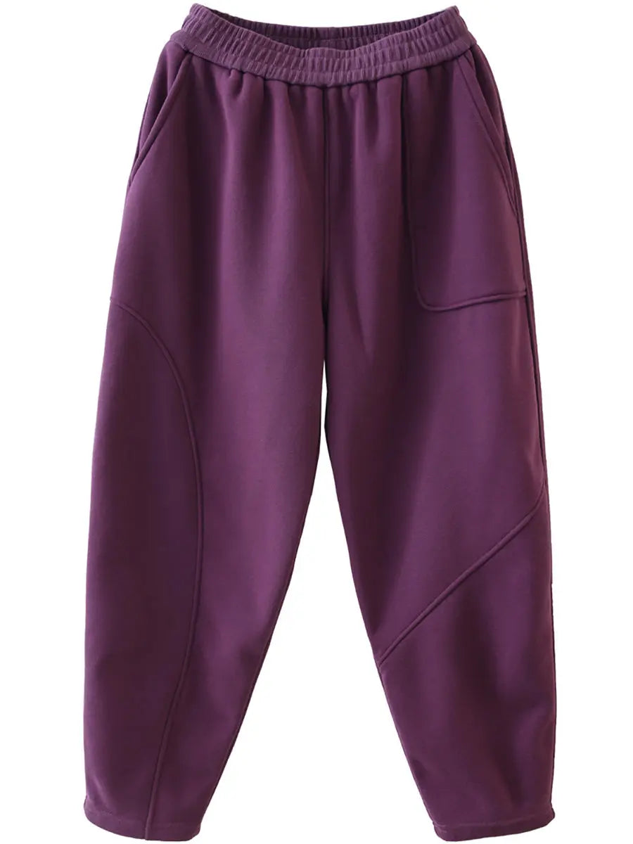 Fleece-lined Harem Pants