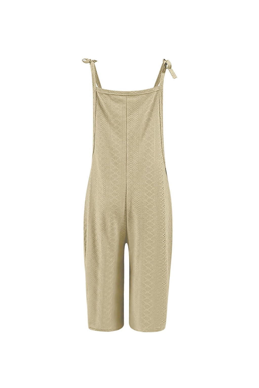 Pocket Eyelet Cami Capri Jumpsuits