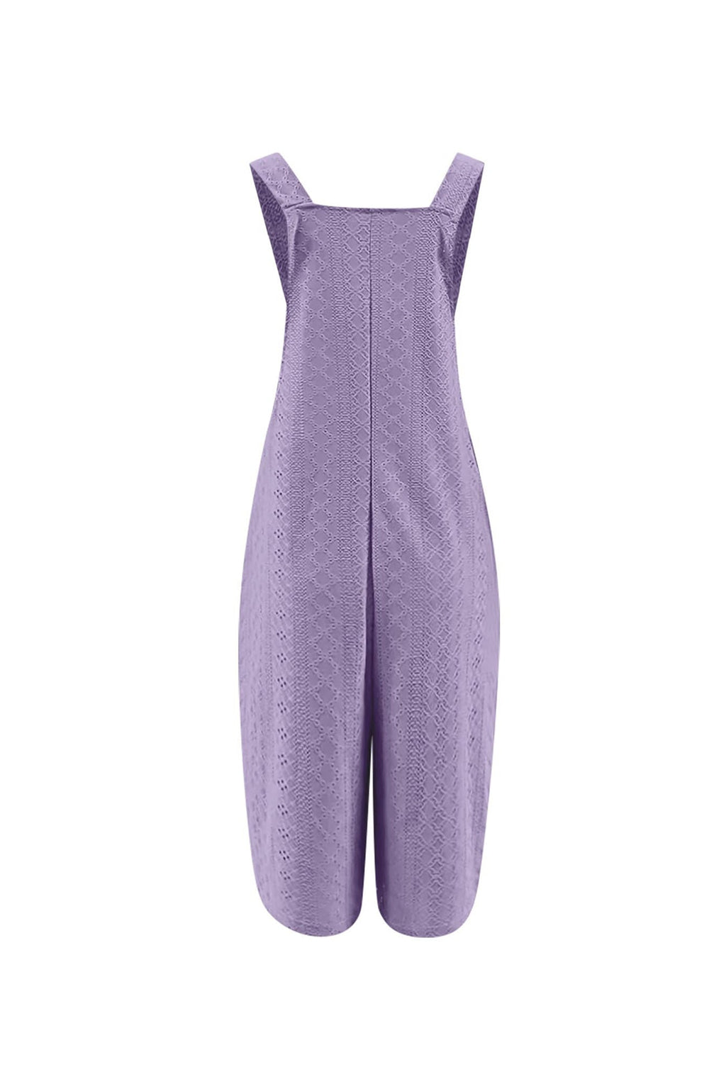 Pocket Eyelet Cami Capri Jumpsuits