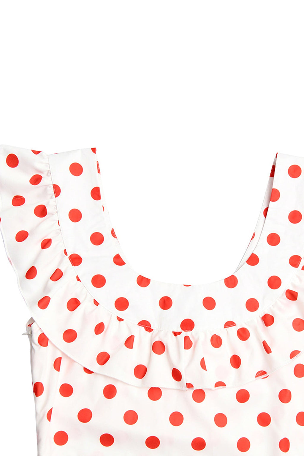 Polka Dots Ruffle Tie-up Midi Dress
