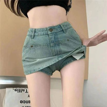 Tight Party Blue Denim Skirt