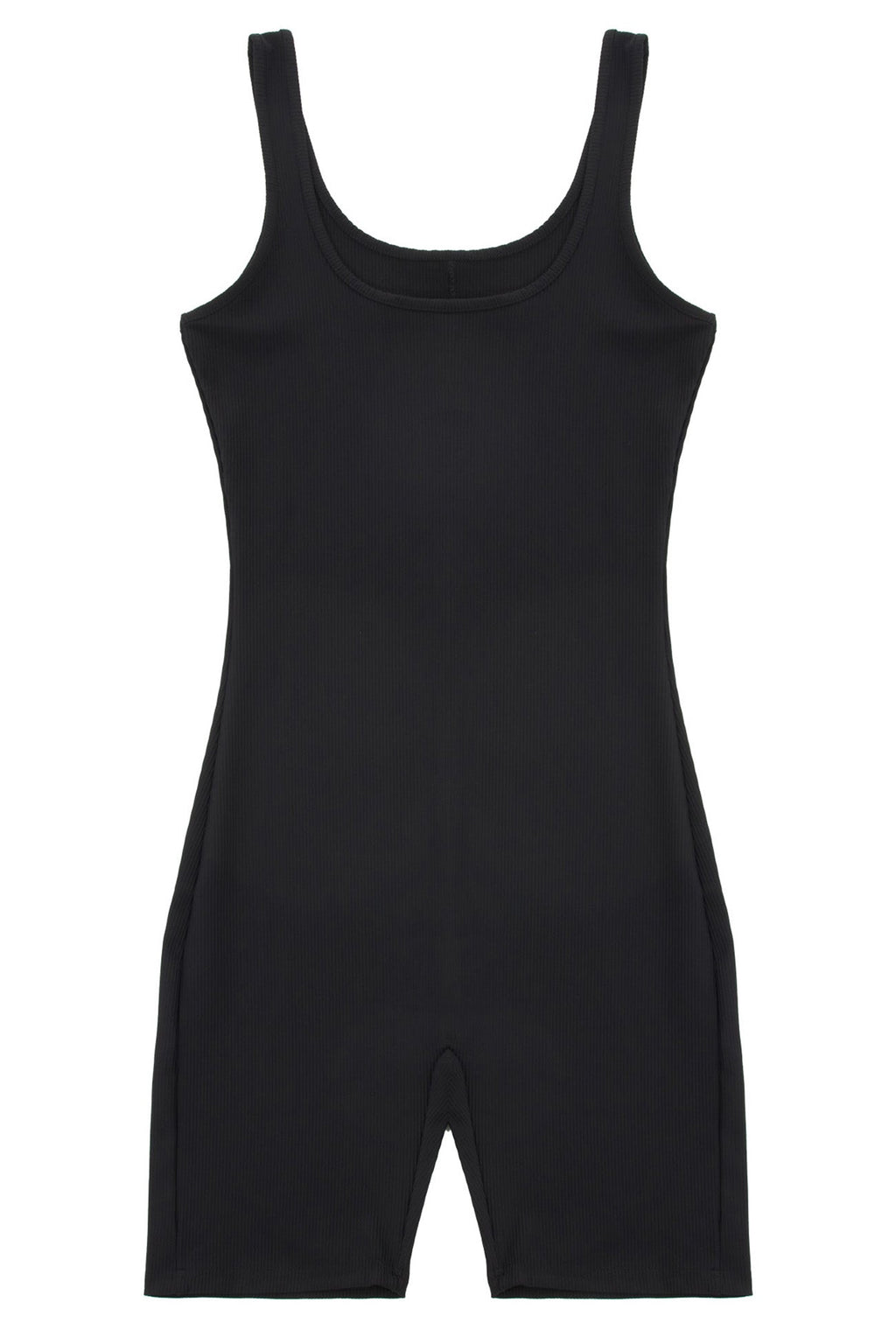 Ribbed Sleeveless Short Romper