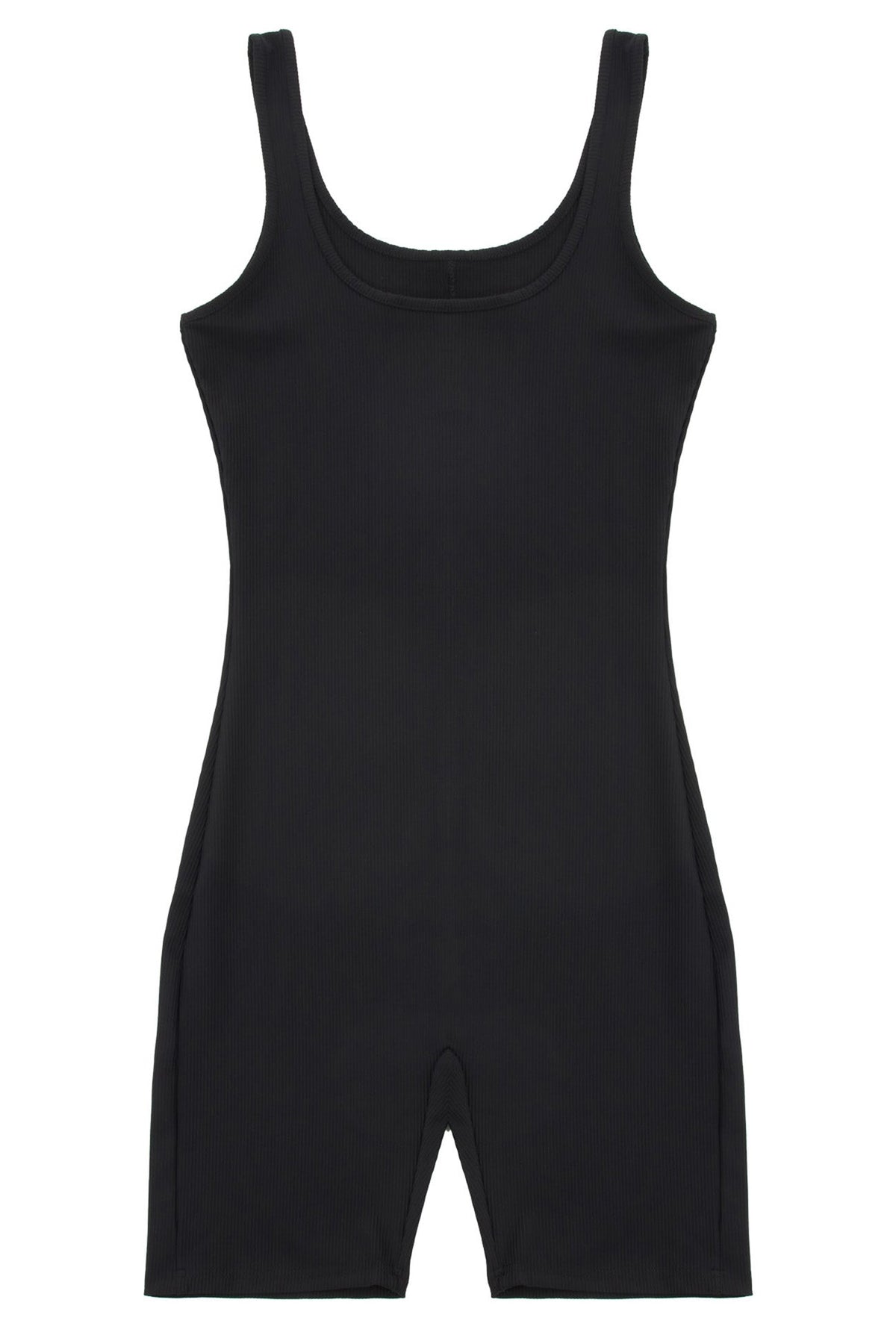 Ribbed Sleeveless Short Romper