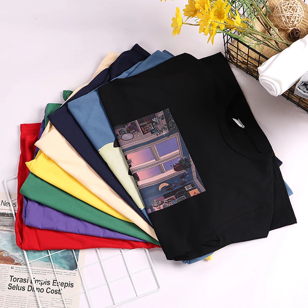 Rock Roll Electric Guitar Printed T-shirt Comfortable Tops Breathable Cool Short Sleeve O-neck Street Tee Clothing