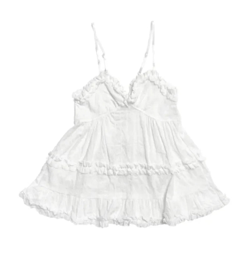 Spring and Summer Korean Retro High Street Low Waist Ruffles Skirt With Belt Mini Skirt