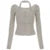 2 Piece Set ��s Halter Top Tee Long Sleeves Korean Style Office Lady Simple All-match Blouses