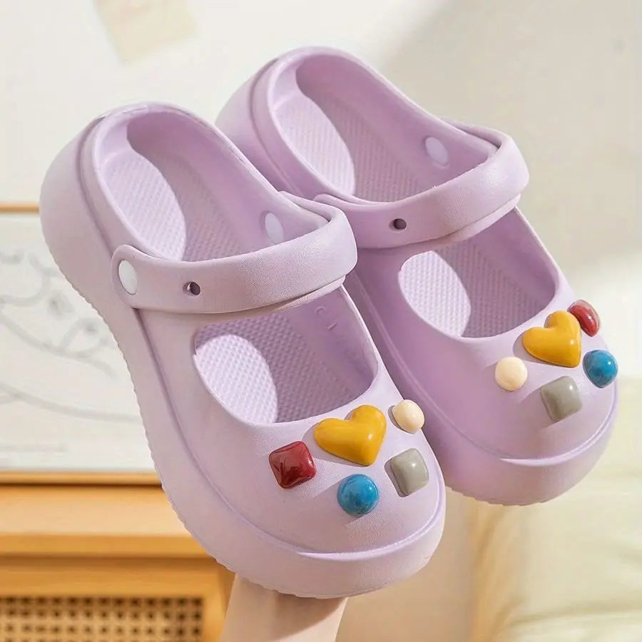 Platform Kawaii Slides Shoes White Summer Slippers and Sandals on Beach Thick Normal Top Designs Vip 39