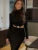 Hollow Out Maxi Dress for Autumn Winter New Turtleneck Long Sleeve Bodycon Club Party Evening Dress