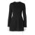 Long Sleeve Slim Mini Dress for A-line High Waist Two Pockets Autumn Winter New Party Dress Female