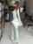 3 Piece Set Basic Wild Tanks+long Sleeve Super-short Tops+high Waist Pants Mujer Classic Tracksuits