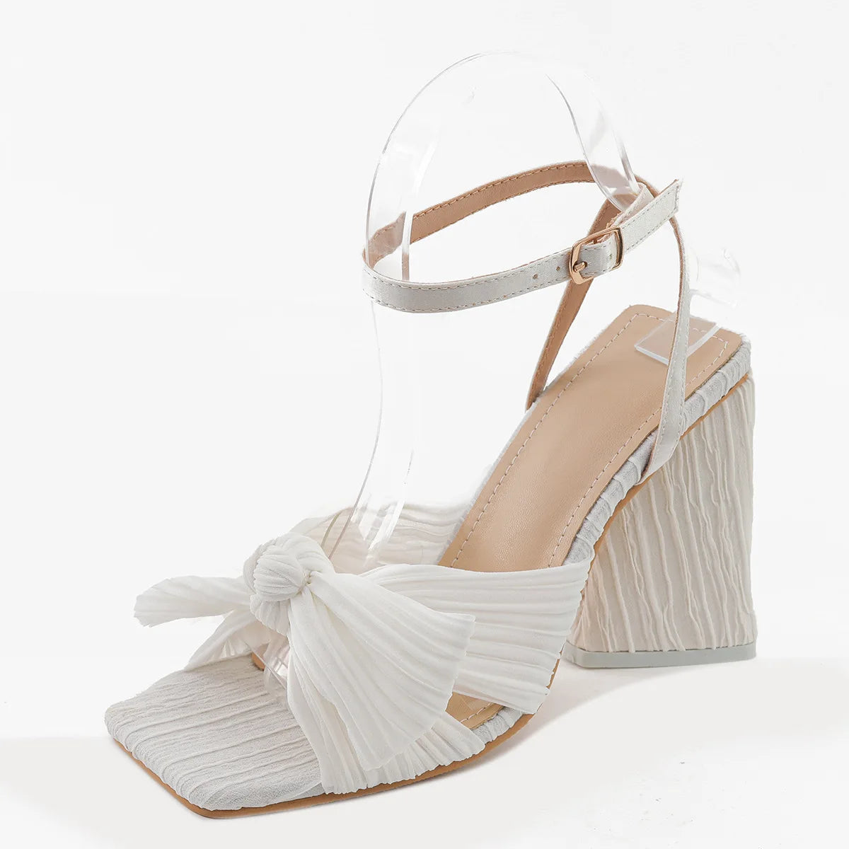 Comfort Shoes for Open Toe Large Size Sandals High Heels Suit Female Beige Buckle Strap Peep Big New Highheeled Blac
