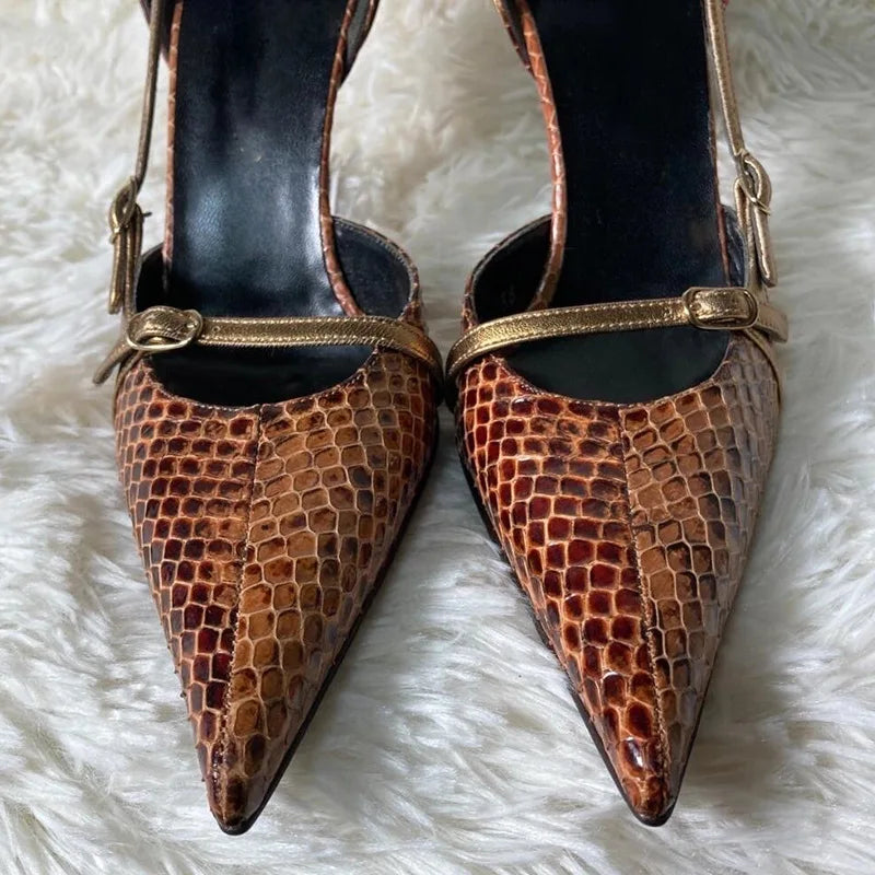 Pointed Toe Thin High Heels Lace Up Retro Street Style Party Dress Shoes Brand Designer Pumps Zapatos De Mujer