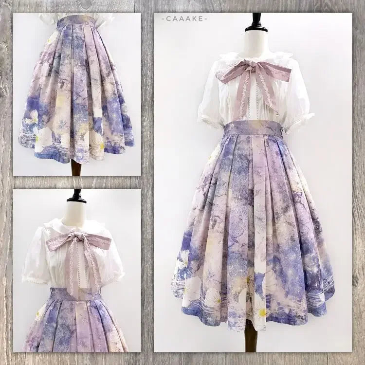 Lolita Halflength Skirt for Woman Gift Belt Skirt Midlength Skirt