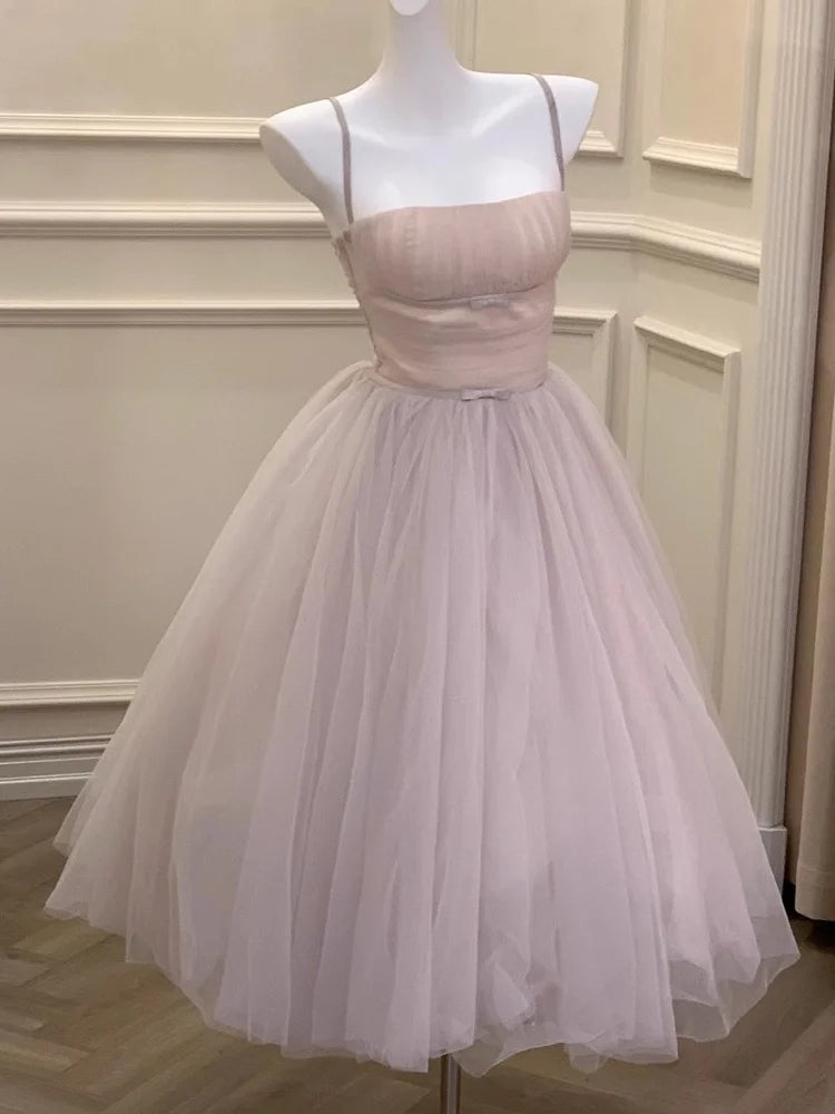 Fairycore White Princess Dress Sweet Ball Gown Birthday Party Vestidos Gauze Bodycone Strapless Camisole Long Dresses