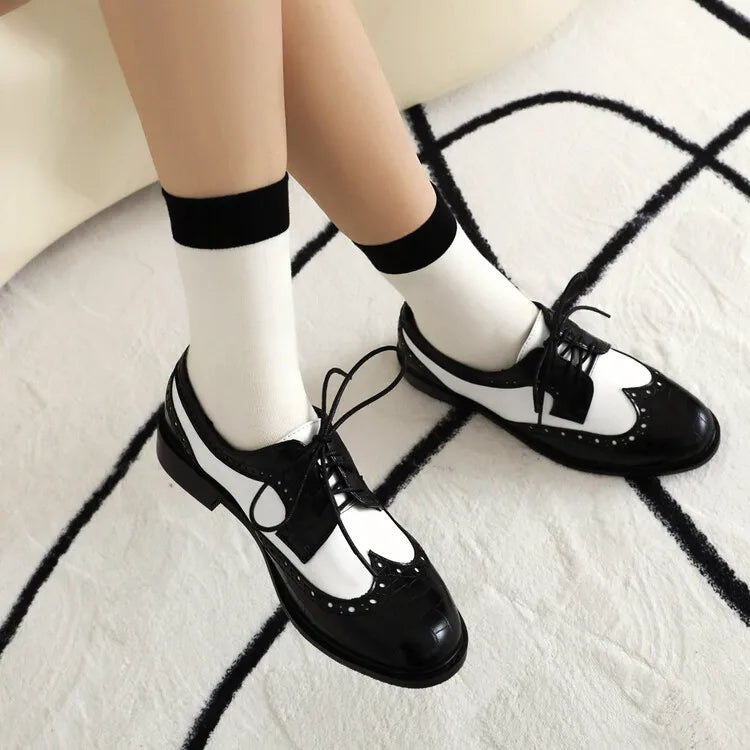 Summer Shoes British Style Low Heels Oxfords Modis Female Sneakers Allmatch Mixed Colors Preppy New