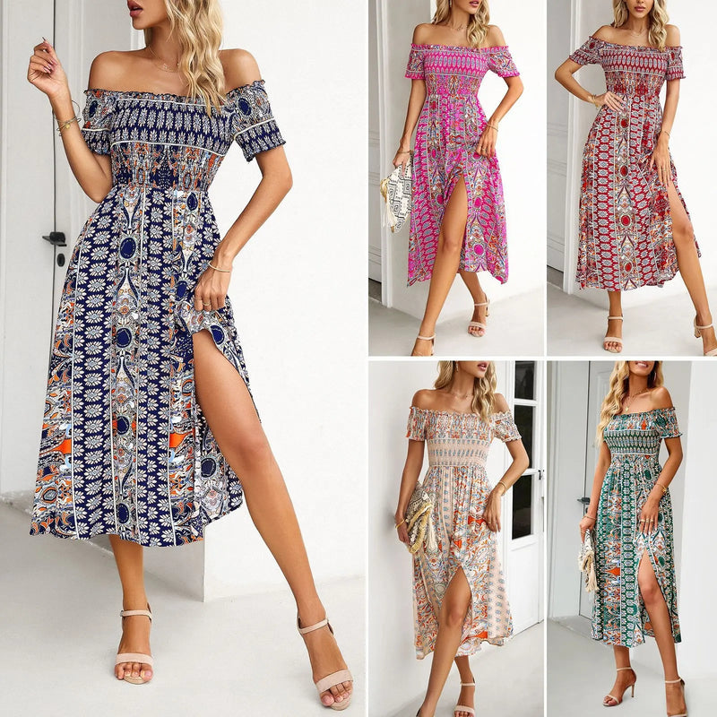 Dress New Product One Shoulder Split Large Hem Skirt With Ruffle Edge Vestido Maxi Dress Bodycon Y2k