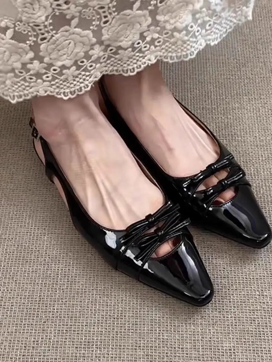 Designer Summer Cover Toe Sandals Butterflyknot Dress Shoes Low Heel Stripper Party Sandalias