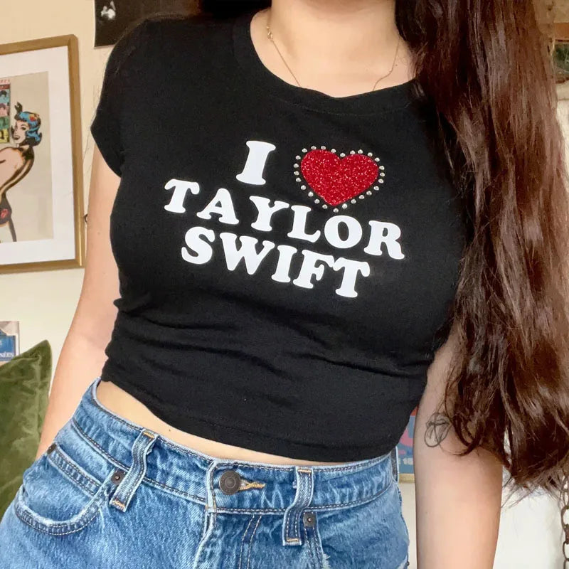New Printed T-shirt, Fashionable Short Sleeved Top, Y2k Summer Electronic Girl T-shirt, ’s Clothing