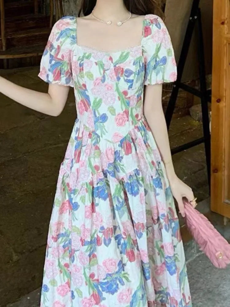 Summer New Midi Dress Aline Party Birthday Vestidos Female Clothes New Robe