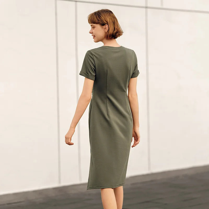 Dress Midi Dress Summer New Letter Print Split T-shirt Dress