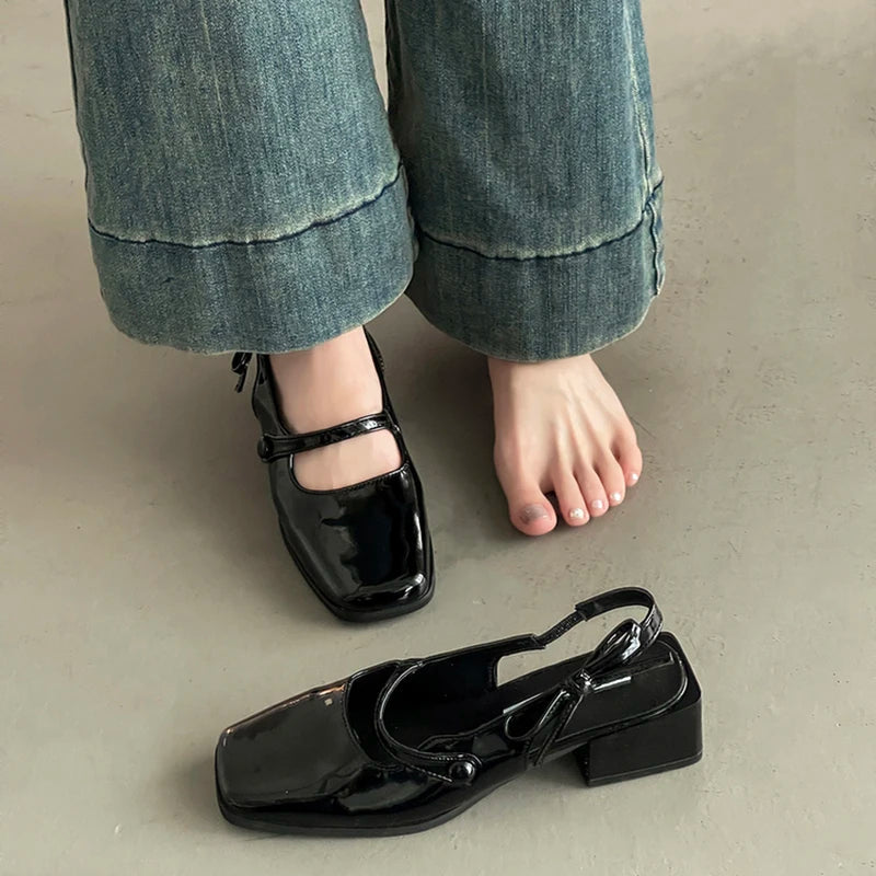 Summer Cover Toe Sandals Ankle Buckle Party Dress Singbacks Mules Shoes Zapatos De Mujer