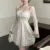 Lace Mini Dresses for Flare Sleeve Square Collar Corset Slim A-line Wedding Birthday Party Dress Y2k Prom Vestidos