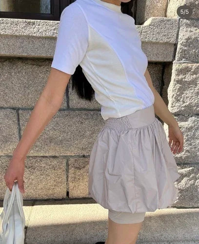 Summer Korean Retro High Street Low Waist Mini Skirt Sport Skirt