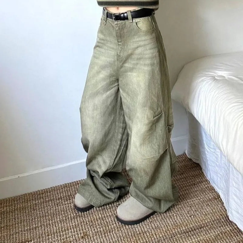 Y2k Oversized Jeans Woman Streewear Baggy Harajuku Denim Pants Spring Korean Causal Trousers Aesthetic