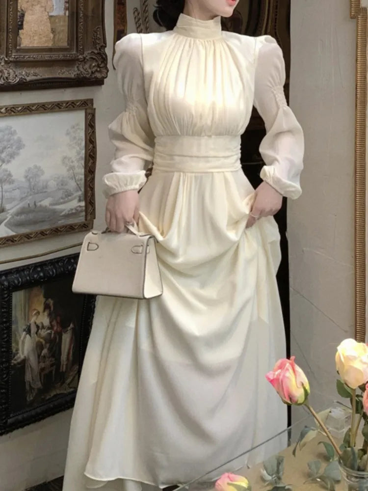 New Long Dress Autumn Aline Party Birthday Dresses Female Clothes Robe Vestidos