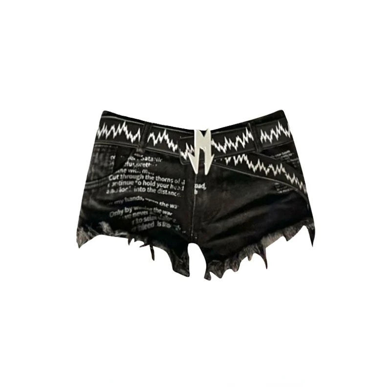 Black Denim Shorts Low Waist Bodycon Jean Short Pants Female Summer Harajuku Even Party Clothing