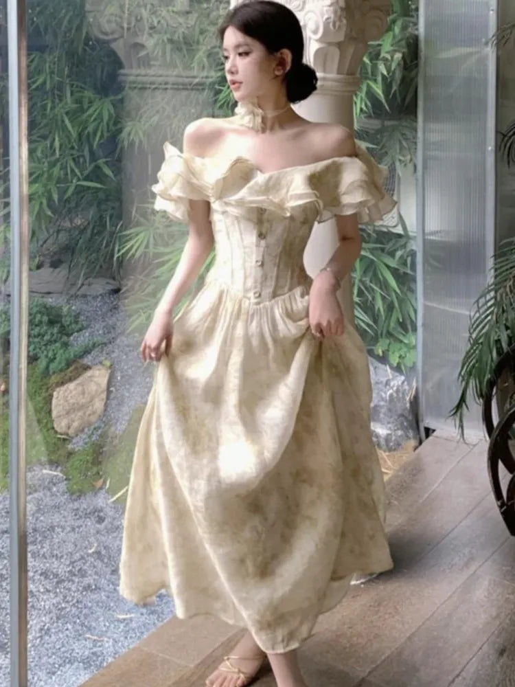 Summer New Midi Dresses for Birthday Party Dress A-line Prom Robe Wedding Vestido Mujer