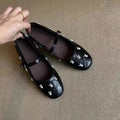 Leather Shoes Soft Allmatch Shallow Mouth Modis Female Sneakers Flats Round Toe Genuine Leather Dress Mary