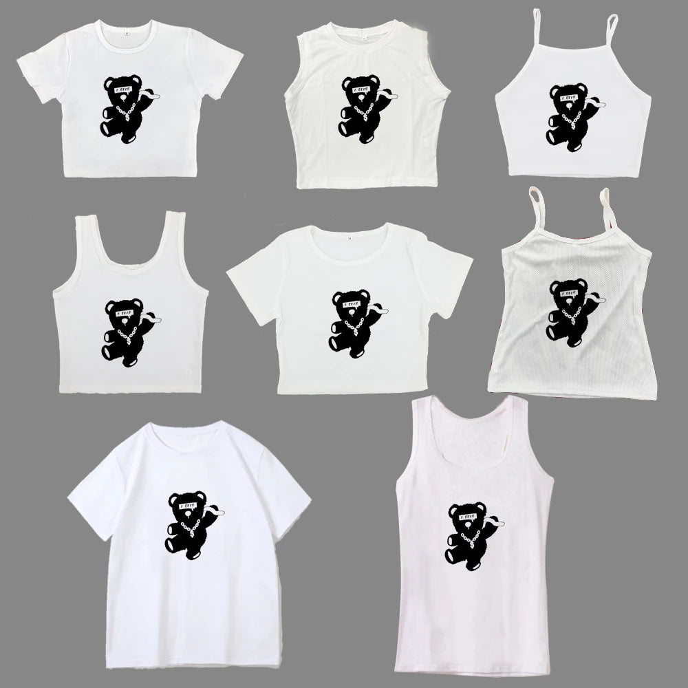 Short-sleeved T-shirt Pure Cotton Summer New Spice High Waist Slim Short Crop Clothing Tide Sweet and Spicy