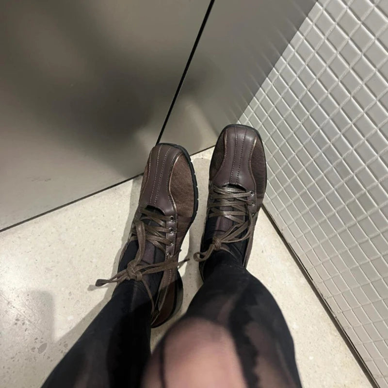 Autumn Black Ballet Shoes Flat Cross Strap Functional Shoes Comfortable Soft Bottom Mary Jane Shoes Ballet Sneakers