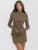 Slim Mini Dress for Two Pocket Spring Autumn New Long Sleeve A-line Club Party Dress Female