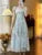 French Ruffles Midi Dresses for Lace Square Collar Puff Sleeve Princess Birthday Party Dress New
