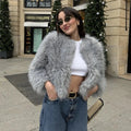 Faux Fur Jackets Loose Warm Soft Cardigan Coats Female Winter Long Sleeves Outwears Lady