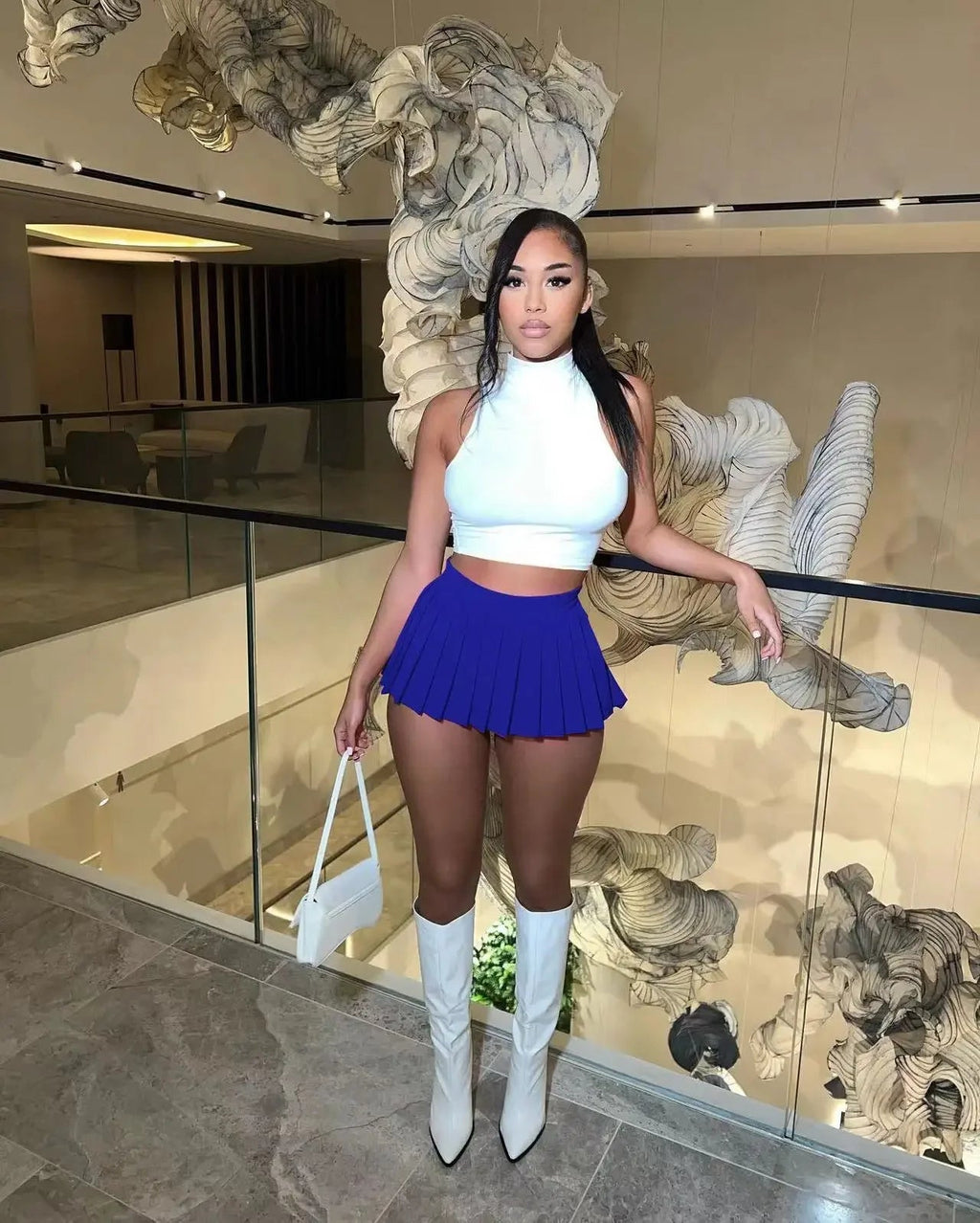 Mini Pleated Skirts for Korean High Wiast Tennis Skirt Summer Girl Y2k Accessories Aline Stretchy Skirt
