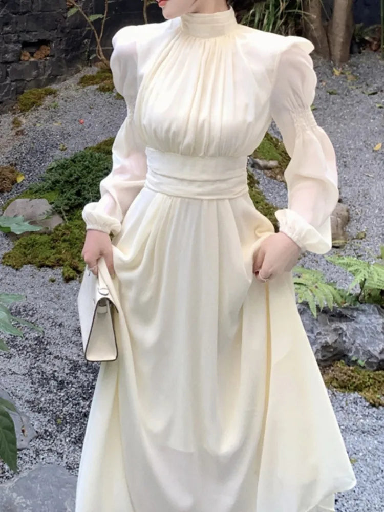 New Long Dress Autumn Aline Party Birthday Dresses Female Clothes Robe Vestidos
