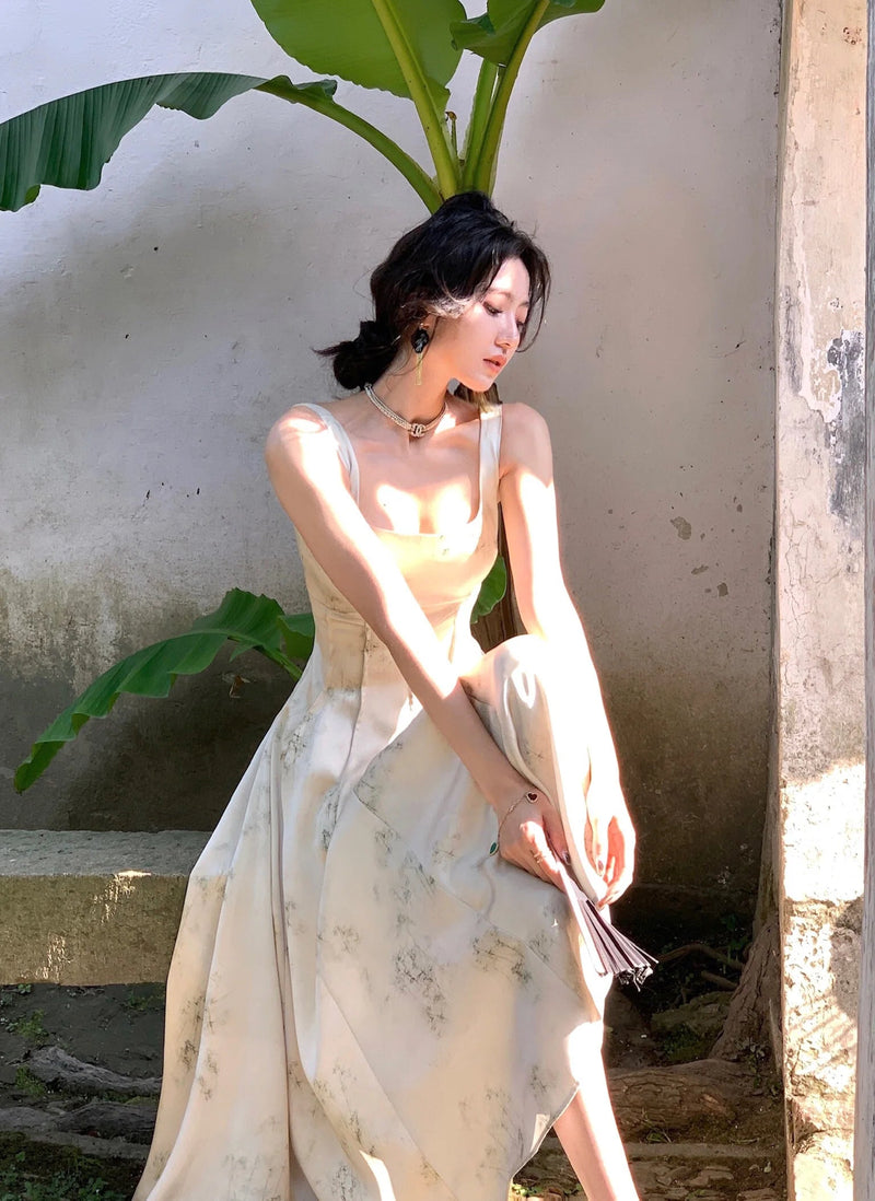 Satin Midi Dresses for Summer New Korean Vestido Wedding Evening Party Prom Clothes Female Robe
