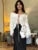 Autumn Ruffled T-shirt Cropped Top Female Hollow Out Lace-up Patchwork Loose Outwear White Bandage Tee Coat
