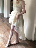 French Style Temperament Sweet for Dress New Spring Summer Sequinstighten the Waist Dress Bow Princess Mini Dress