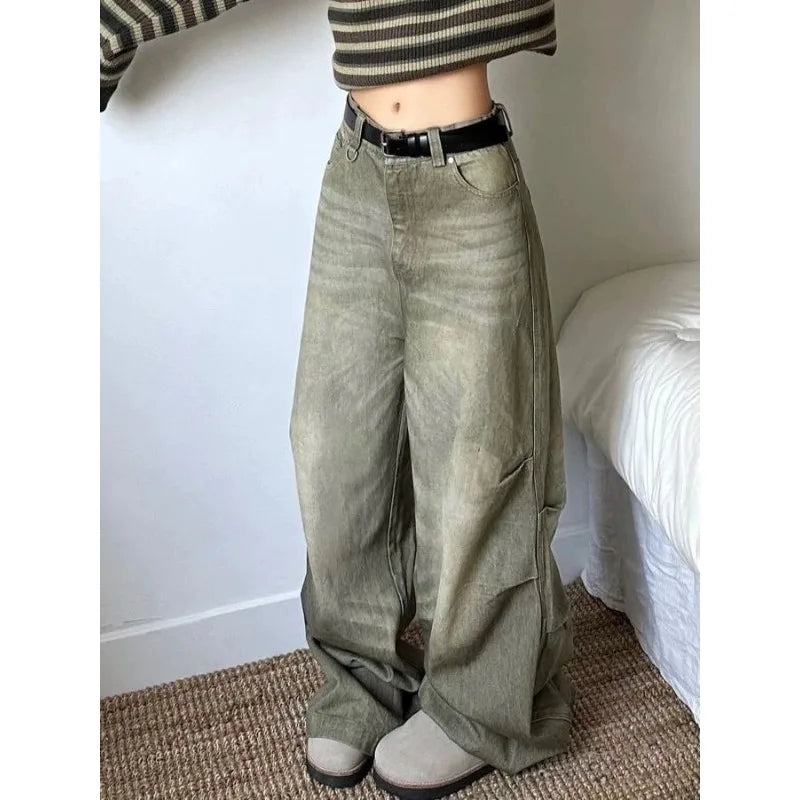 Y2k Oversized Jeans Woman Streewear Baggy Harajuku Denim Pants Spring Korean Causal Trousers Aesthetic
