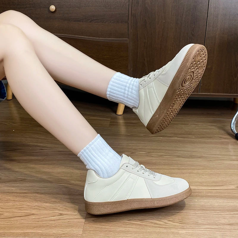 Shoes New Laceup Shoes Outdoor Walking Shoes Sneakers Comfortable Flat Shoes