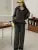 Autumn Winter ’s Knitted 2-piece Set Lapel Pullover Sweater Long Pants Korean Female Clothing Knitwear New