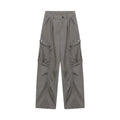 Pleated Pockets Straight Pants Spring New Korean High Waist All Match Loose Cargo Pants